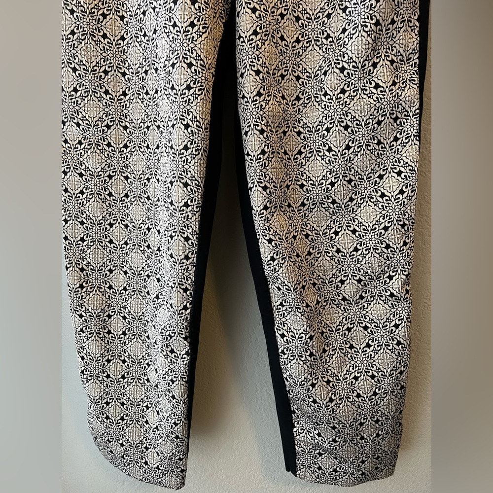 Lane Bryant Black & Gold Metallic Jacquard Ponte Slim Leg Pants size 18/20 - Picture 7 of 12